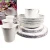 factory supplier rustic design durable reusable  Ice Cracks cream dinner set Melamine china dinnerware sets