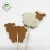 Import factory supplier wholesale easter nonwoven fabric cotton simulation cartoon sheep on wooden stick for garden decoration from China