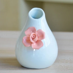 Factory Wholesale Handmade small Ceramic Vase Home Decoration Porcelain Vase  ceramic flower vase