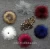 Import Factory wholesale natural or multi color detachable large raccoon fur pompon pom poms with snaps from China