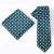 Import fashion custom mens navy blue white dot pattern 100% silk neck tie and pocket squares set from China