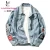Import fashion custom print sports light blue winter bomber denim jacket for men from China