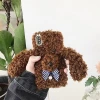 Fashion Cute 3D Teddy Dog Plush Case For iPhone Xs Xs Max Doll Toy Shell Case