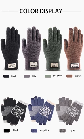 Fashion Unisex Men Women Anti Slip Thermal Touchscreen Magic Knit Smartphone Texting Driving Cycling Touch Screen Winter Gloves