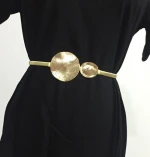 Fashion woman metal spring waist belt chain