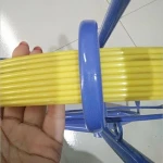 Fibreglass threader with frame for helping the cable and other wire in underground pipe