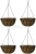 Import Flat bottom hanging basket planter with coco liner from China