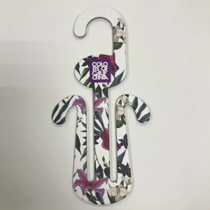 Flowers Retail paper cardboard casual shoe hangers for shops displayed