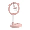 Foldable Tik tok Pink Beauty LED Circle Ring Light with Stand and Phone holder