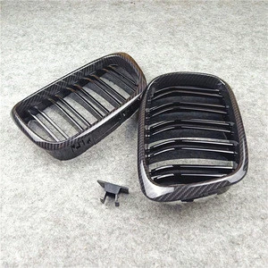 For B M W 5 Series E39 ABS Carbon Look Glossy Black/ M Color Car front grille Double slat grille 1996-2003 Car Styling
