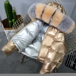 fox fur collar Down jackets Bubble Coats Women Short Coats for Ladies Puffer Jacket Winter Coats Women
