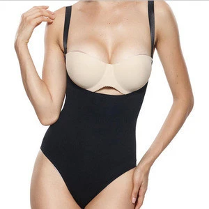 Front braless seamless body shaper with latex lining for accelerated weight loss