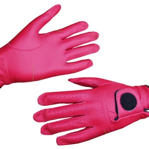 Full leather glove with cabretta red color material