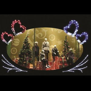 Giant led electrical christmas show window for holiday decoration