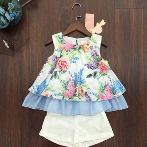 girl summer fashion child boutique clothing set