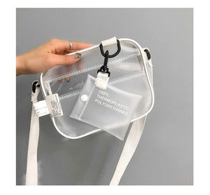 girls clear crossbody bag waterproof messenger bag transparent pvc zipper shoulder bag