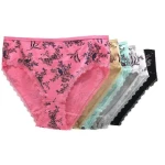 Girls Under wears100% Cotton breathable underwear panties woman Cut Plain Lace Brief Hot Selling Export From Bangladesh