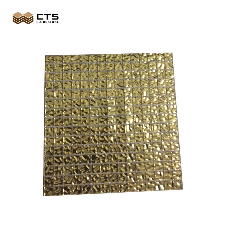 Gold Glass Mosaic Luxury Golden Glass Mosaic-02 Square 5 Years Parquet CN;FUJ Modern Hotel CTS