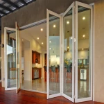 Good quality interior accordion aluminium sliding folding doors