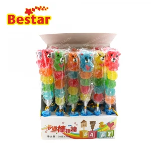 Good Quality Mini Bear Ducky Fruit Flavor Jelly Lollipop Gummy Lollipops