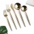 Import Good quality stainless steel silverware matt gold black handle set cutlery in tableware from China