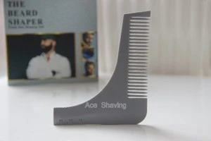 Grey plastic beard comb
