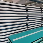 Gymnastics Air Mats Inflatable Tumbling Mat 4 Inches Thickness Air Floor Tumble Track Mat with Pump for Yoga Training Cheerleading Home Beach Park and Water Use