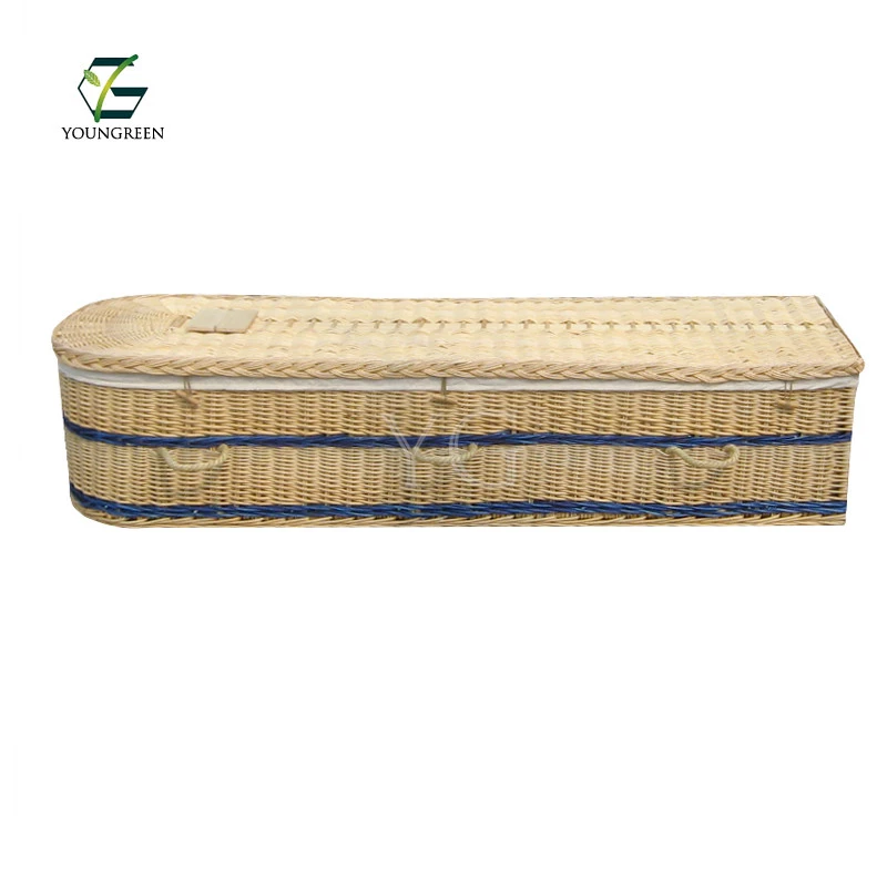 Half Round Wicker Casket or Natural Burial and Green Cremation Funeral Basket