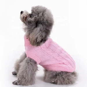 Handmade Dog gift Cable knit Puppy Pet Dog wear clothes vest coat Sweater