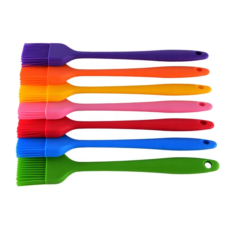 Heat Resistance Grilling BBQ Brush Silicone Oil Brush with Steel Bar Handle