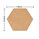 Hexagon Shape Cork Board ,Adhesive Bulletin Board ,Wood Message Billboard