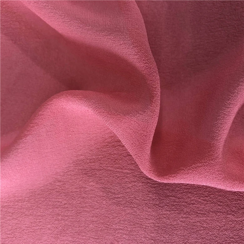 High Grade 100% Silk 10mm Georgette Washed Fabric with Soft Hand Feeling