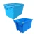 Import High  hdpe crate  quality stack and nest trunk square folding solid  plastic moving shipping crate for from China