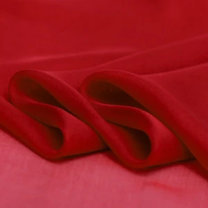 High quality 140 cm width pure silk 100% fabric chiffon 6mm in stock for scarves