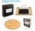 Import High quality bamboo cheese board set with slide-out drawers and round plate from China