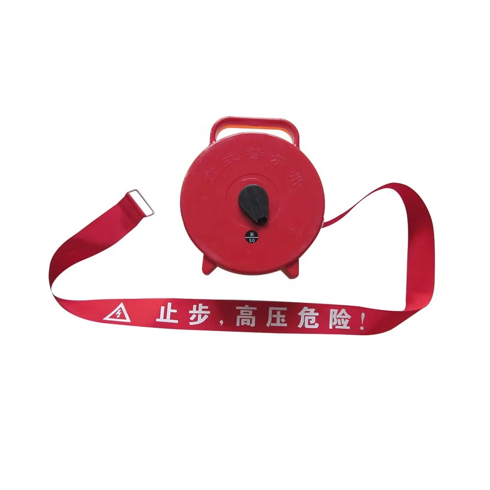 High quality box adjustable safety warning tape belt for construction sections