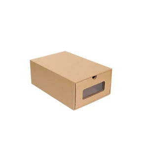 high quality cardboard paper brown package men custom shoes box with logo