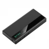 High Quality Custom LOGO Portable Double Usb  Power Bank Black LED battery 10000mAh 2000mAh