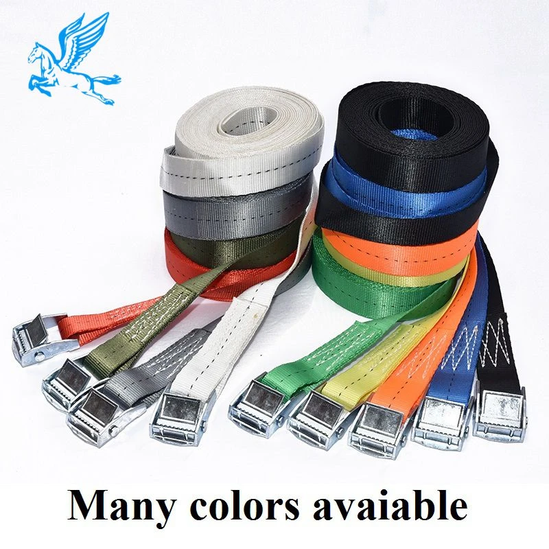 High Quality Double J Hook Polyester Cargo Lashing Rachet Tie Down Strap