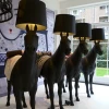 High Quality E27 Resin+Fabric Covering Electrical Horse Modern Floor Lamp For Hotel