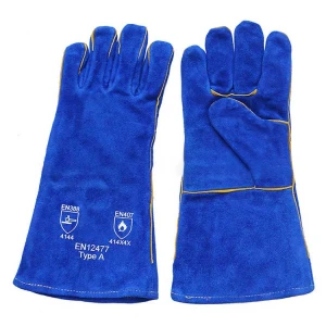 High quality leather Industrial production welding gloves protective work gloves heat protection gloves