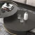 High Quality Light Luxury Black Two Round MDF Coffee Table And Glass Coffee Table