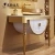 Import High Quality Luxury Gold Stainless Steel Bathroom Furniture Vanity Cabinet from China