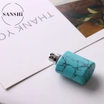 High Quality Multi Kind Natural Gems Stone Diffuser Connector  Healing Chakra Crystal Quartz Perfume Bottle