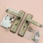 High quality stainless steel 304 toilet door lock with lock cylinder