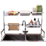 High Quality Stainless Steel Kitchen Storage Over The Sink Dish Drying Rack