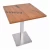Import High Quality Stainless Steel Table Base Wooden Restaurant Dining Table from China