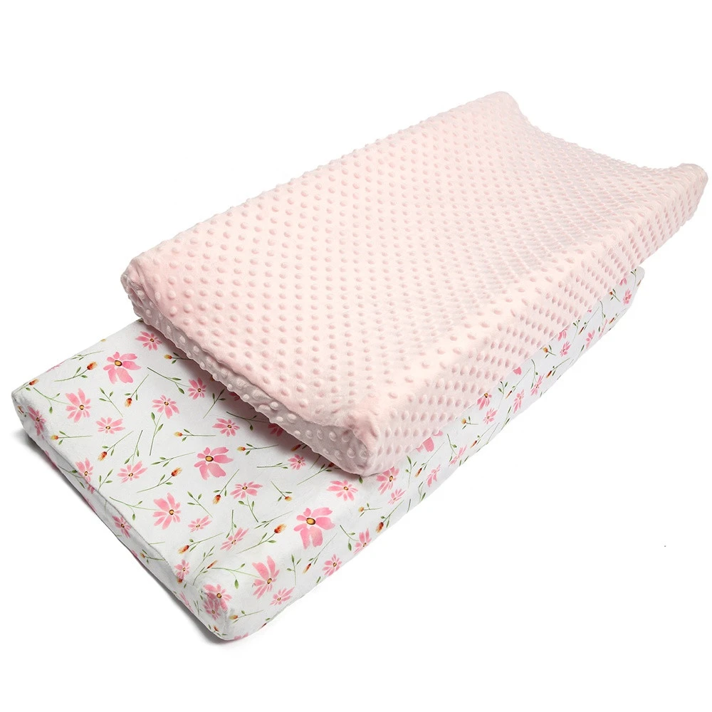 High Quality Stretchy Minky Fabric Changing Pad Cover Cradle Sheet Changing Table Pads Covers For Boys&amp;Girls