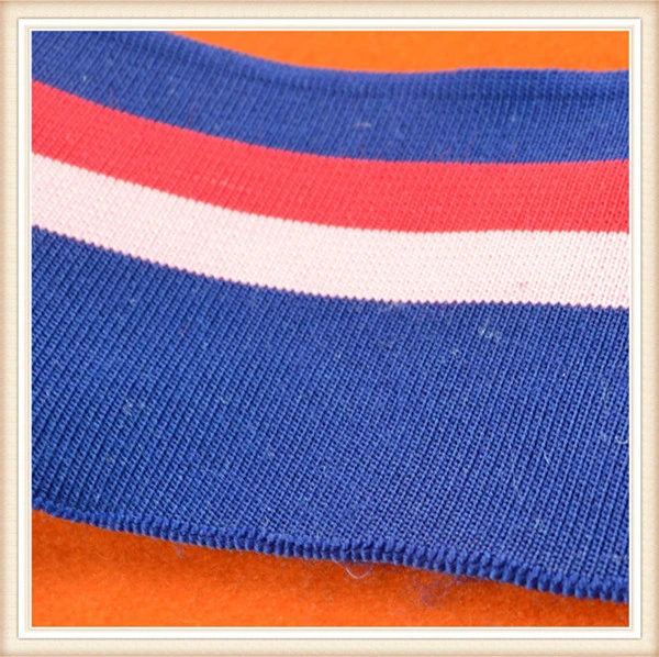 high quality wholesale elastic band tricolor rib for garment /Knitting Rib/ decoration /neckline/ dress hot sale