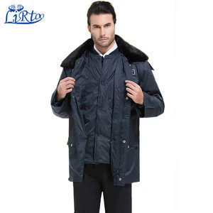 High quality wool men winter working clothing safety winter security guard uniform wholesale